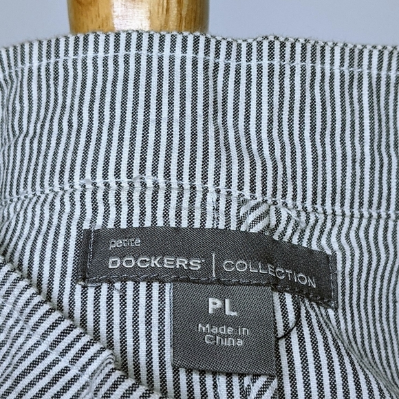 Women's Petite Dockers Coat  Pin Stripe Sz L - Picture 4 of 8